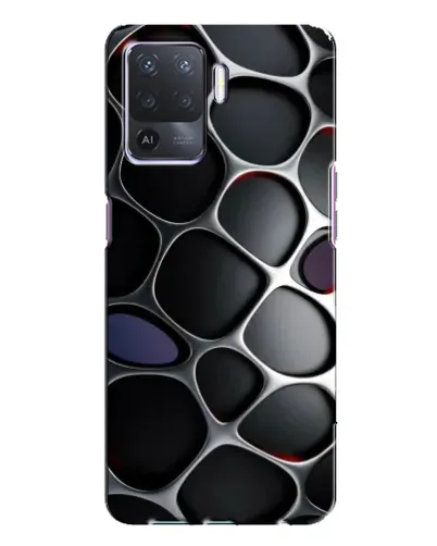Чохол для OPPO A94 з картинкою «Об'ємна темна решітка»