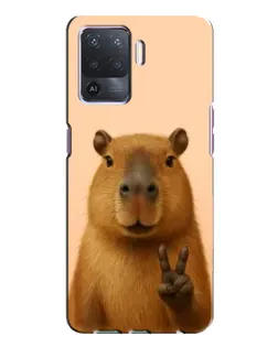 Чехол для OPPO A94 с картинкой «Капибара виктория»
