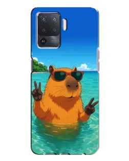 Чехол для OPPO A94 с картинкой «Морская капибара»