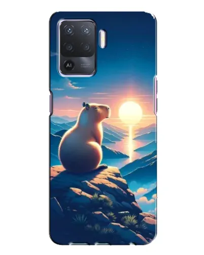 Чехол для OPPO A94 с картинкой «Закат солнца с капибарой» Чехол для OPPO A94 с картинкой «Закат солнца с капибарой»