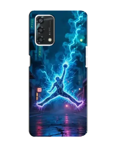 Чехол для OPPO A95 с картинкой «Jordan Gold Jumpman»
