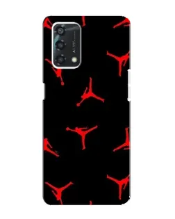 Чехол для OPPO A95 с картинкой «Jordan Red Pattern»