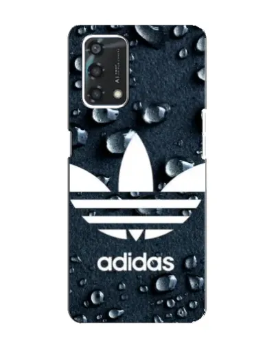 Чехол для OPPO A95 с картинкой «Adidas Trefoil Blue»