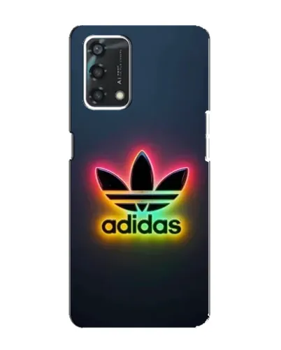Чехол для OPPO A95 с картинкой «Неоновый Adidas»