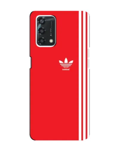 Чехол для OPPO A95 с картинкой «Красный минимализм Adidas»