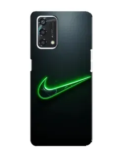 Чехол для OPPO A95 с картинкой «Неоновый контур Nike»