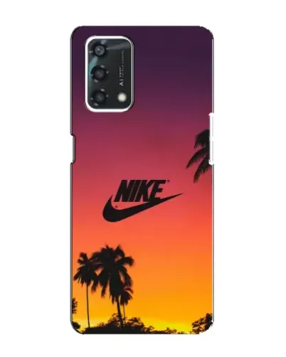 Чехол для OPPO A95 с картинкой «Nike на закате солнца»