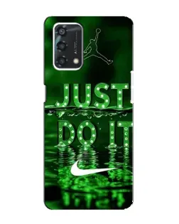 Чехол для OPPO A95 с картинкой «Зеленый неоновый Nike»