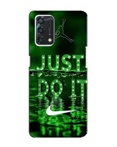 Чехол для OPPO A95 с картинкой «Зеленый неоновый Nike»