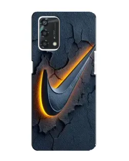 Чехол для OPPO A95 с картинкой «Объемный логотип Найк»