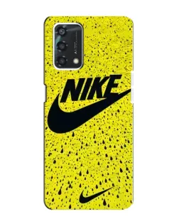 Чехол для OPPO A95 с картинкой «Желтый текстурный Nike»