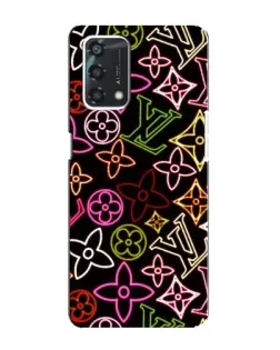 Чехол для OPPO A95 с картинкой «Неоновый микс Nike»