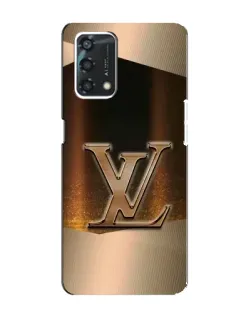 Чехол для OPPO A95 с картинкой «LV — золотое сияние»