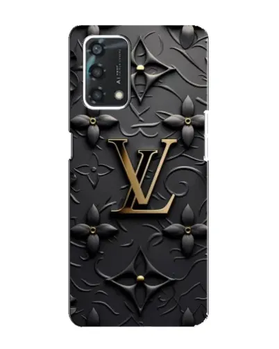 Чехол для OPPO A95 с картинкой «Кожаная текстура LV»
