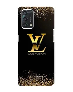 Чехол для OPPO A95 с картинкой «LV — золотые искры»
