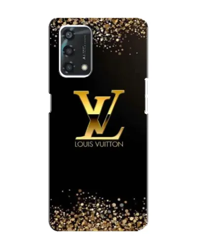 Чехол для OPPO A95 с картинкой «LV — золотые искры»