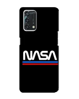 Чехол для OPPO A95 с картинкой «NASA — классика Red Blue»
