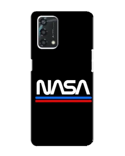 Чехол для OPPO A95 с картинкой «NASA — классика Red Blue»