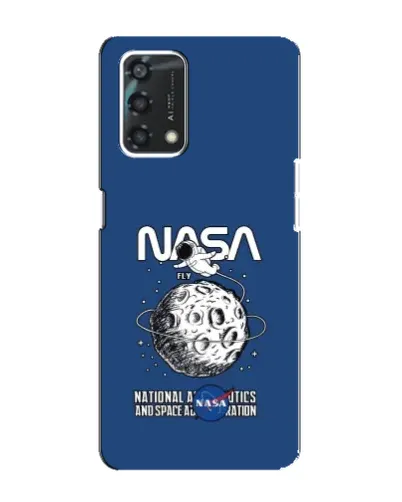 Чехол для OPPO A95 с картинкой «NASA — лунная миссия»