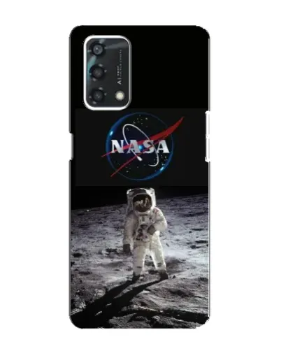 Чехол для OPPO A95 с картинкой «Астронавт на Луне»