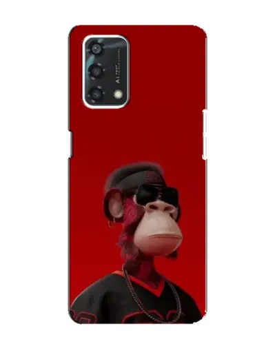 Чехол для OPPO A95 с картинкой «Bored Ape в красном»