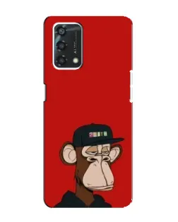 Чехол для OPPO A95 с картинкой «Bored Ape — красный фон»