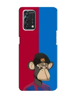 Чехол для OPPO A95 с картинкой «Bored Ape — фанат Барсы»