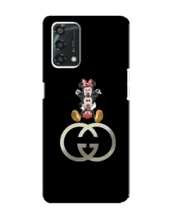 Чехол для OPPO A95 с картинкой «Минни Маус на лого»