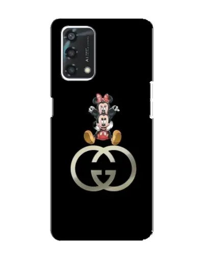 Чехол для OPPO A95 с картинкой «Минни Маус на лого»
