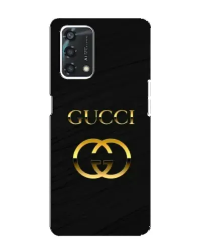 Чехол для OPPO A95 с картинкой «Золотой логотип Gucci»