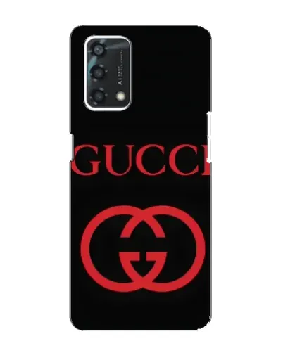Чехол для OPPO A95 с картинкой «Gucci — красный логотип»