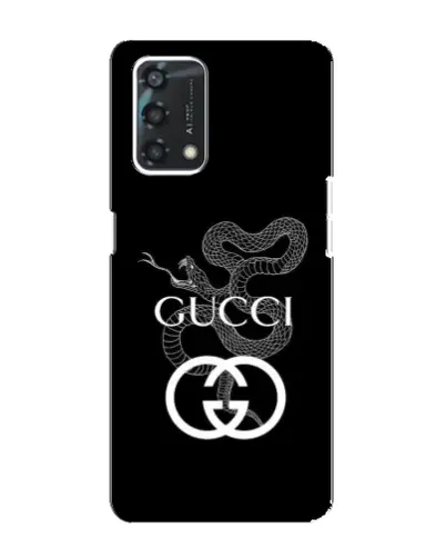 Чехол для OPPO A95 с картинкой «Gucci — серебряная змея»