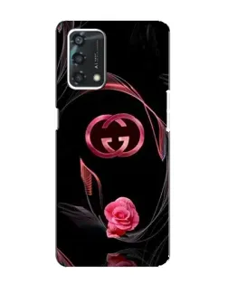 Чехол для OPPO A95 с картинкой «Gucci — неоновая роза»