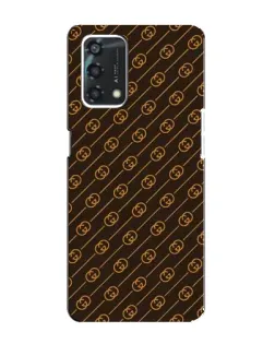 Чехол для OPPO A95 с картинкой «Gucci — золотые диагонали»