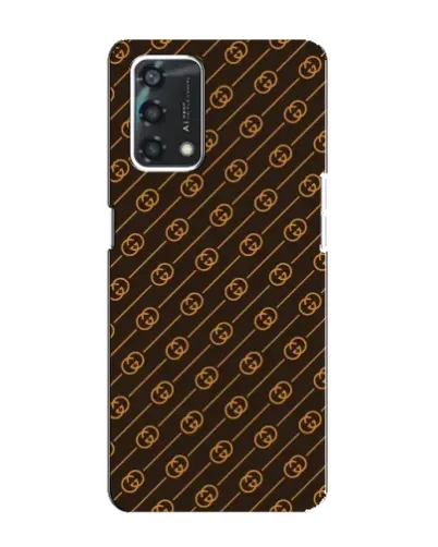 Чехол для OPPO A95 с картинкой «Gucci — золотые диагонали»