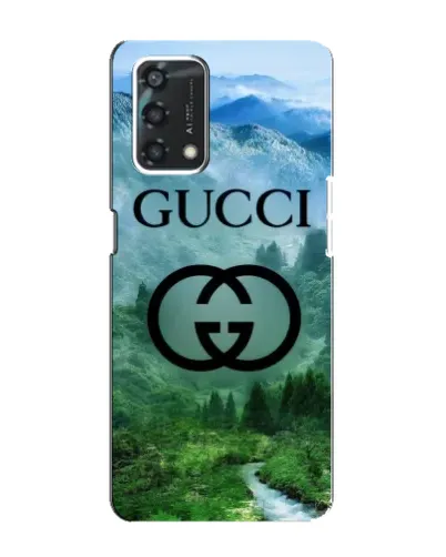 Чехол для OPPO A95 с картинкой «Gucci — горный пейзаж»