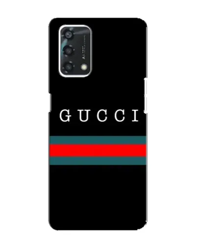 Чехол для OPPO A95 с картинкой «Gucci — красный пояс»