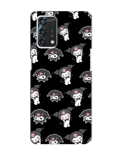 Чехол для OPPO A95 с картинкой «Черный паттерн Kuromi» Чехол для OPPO A95 с картинкой «Черный паттерн Kuromi»