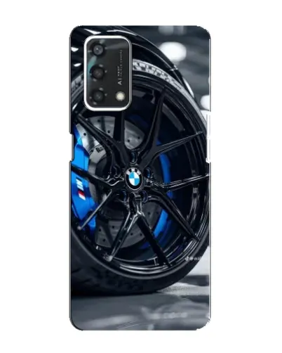 Чехол для OPPO A95 с картинкой «Колесо BMW вблизи»
