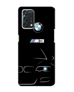 Чехол для OPPO A95 с картинкой «Минималистичный принт BMW M3»