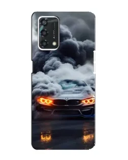 Чехол для OPPO A95 с картинкой «BMW в дыму»