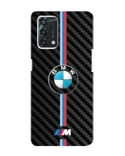 Чехол для OPPO A95 с картинкой «Эмблема BMW и карбон»