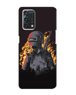 Чохол для OPPO A95 з картинкою «PUBG — вогняний силует»