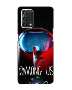 Чохол для OPPO A95 з картинкою «Червоний імпостер — макро»