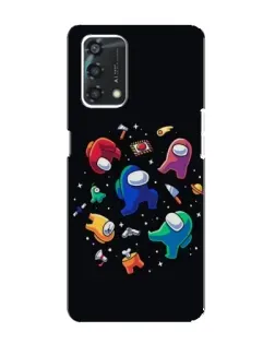 Чехол для OPPO A95 с картинкой «Among Us космос»