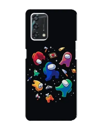 Чехол для OPPO A95 с картинкой «Among Us космос»