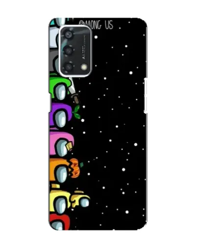 Чехол для OPPO A95 с картинкой «Команда Among Us»