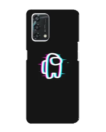 Чехол для OPPO A95 с картинкой «Among Us неон»