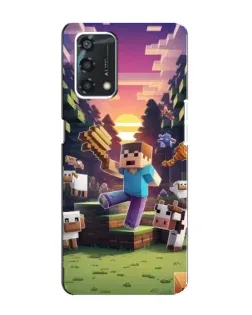Чехол для OPPO A95 с картинкой «Стив на ферме» Чехол для OPPO A95 с картинкой «Стив на ферме»
