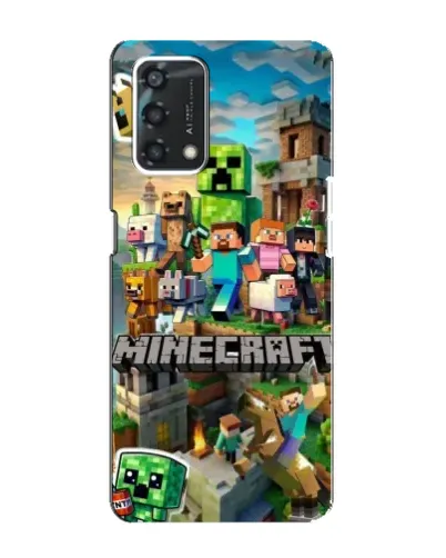 Чохол для OPPO A95 з картинкою «Замок Minecraft»